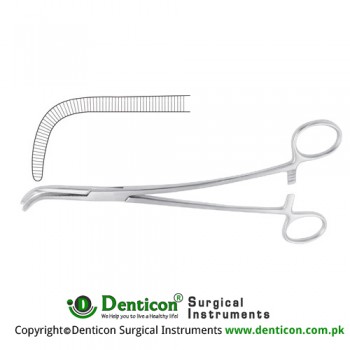 Gray Dissecting and Ligature Forcep Curved S Shaped Stainless Steel, 22 cm - 8 3/4"